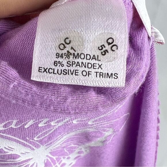 Victoria’s Secret Angels Womens Modal Purple Opent Front Robe Lace Trim Size M/L - Picture 10 of 10